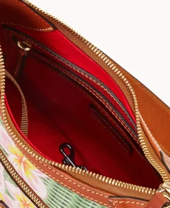 Dooney & Bourke The Plumeria Collection|Spring Style<Plumeria Small Hobo Pink Green
