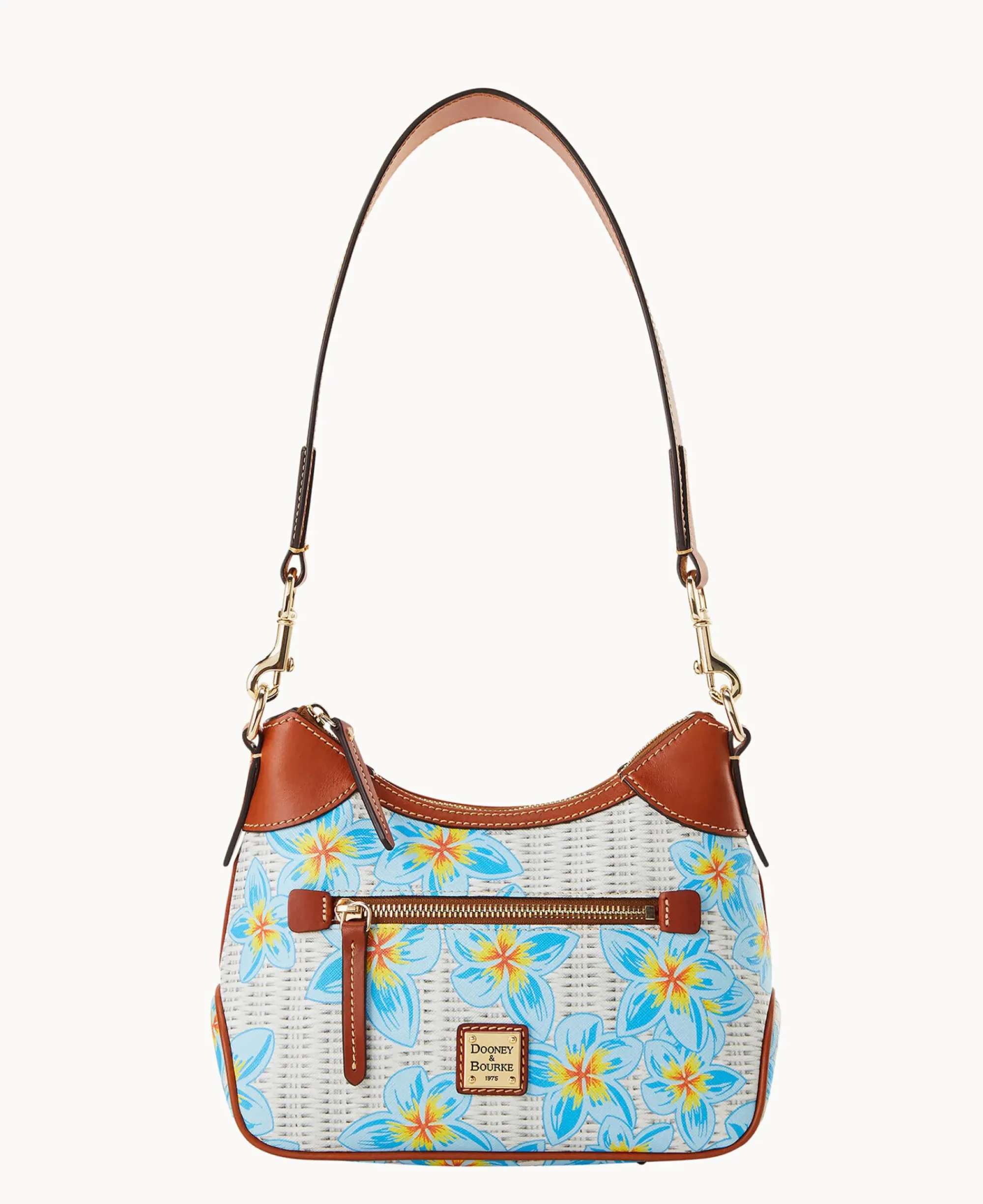 Dooney & Bourke The Plumeria Collection|Spring Style<Plumeria Small Hobo Sky Blue White
