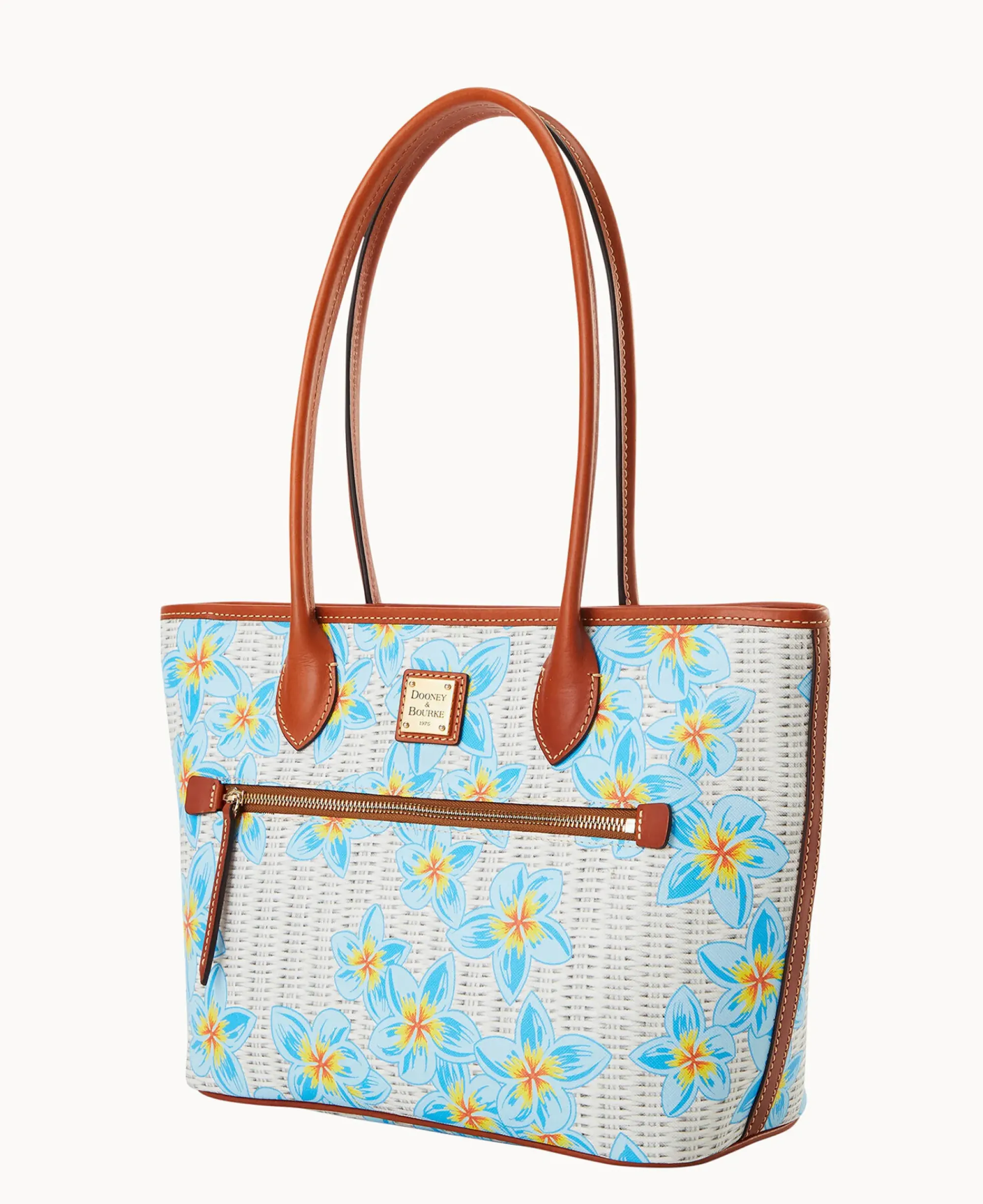 Dooney & Bourke The Plumeria Collection|Spring Style<Plumeria Tote Sky Blue White