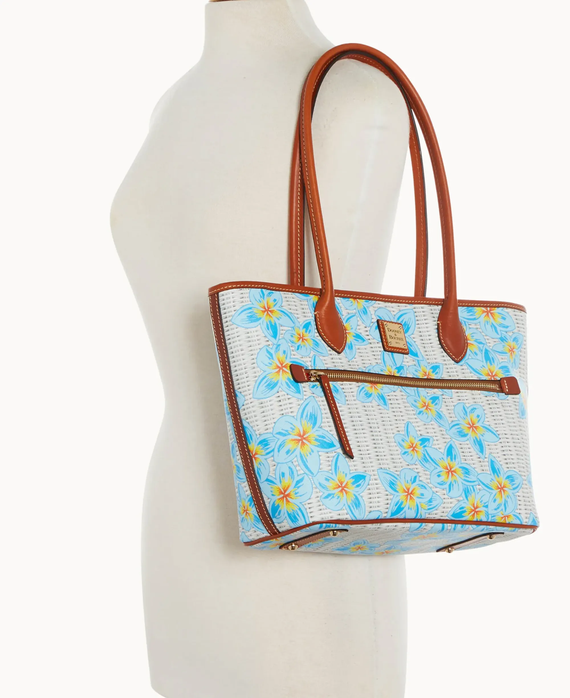 Dooney & Bourke The Plumeria Collection|Spring Style<Plumeria Tote Sky Blue White