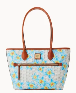 Dooney & Bourke The Plumeria Collection|Spring Style<Plumeria Tote Sky Blue White