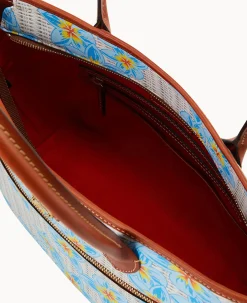 Dooney & Bourke The Plumeria Collection|Spring Style<Plumeria Tote Sky Blue White