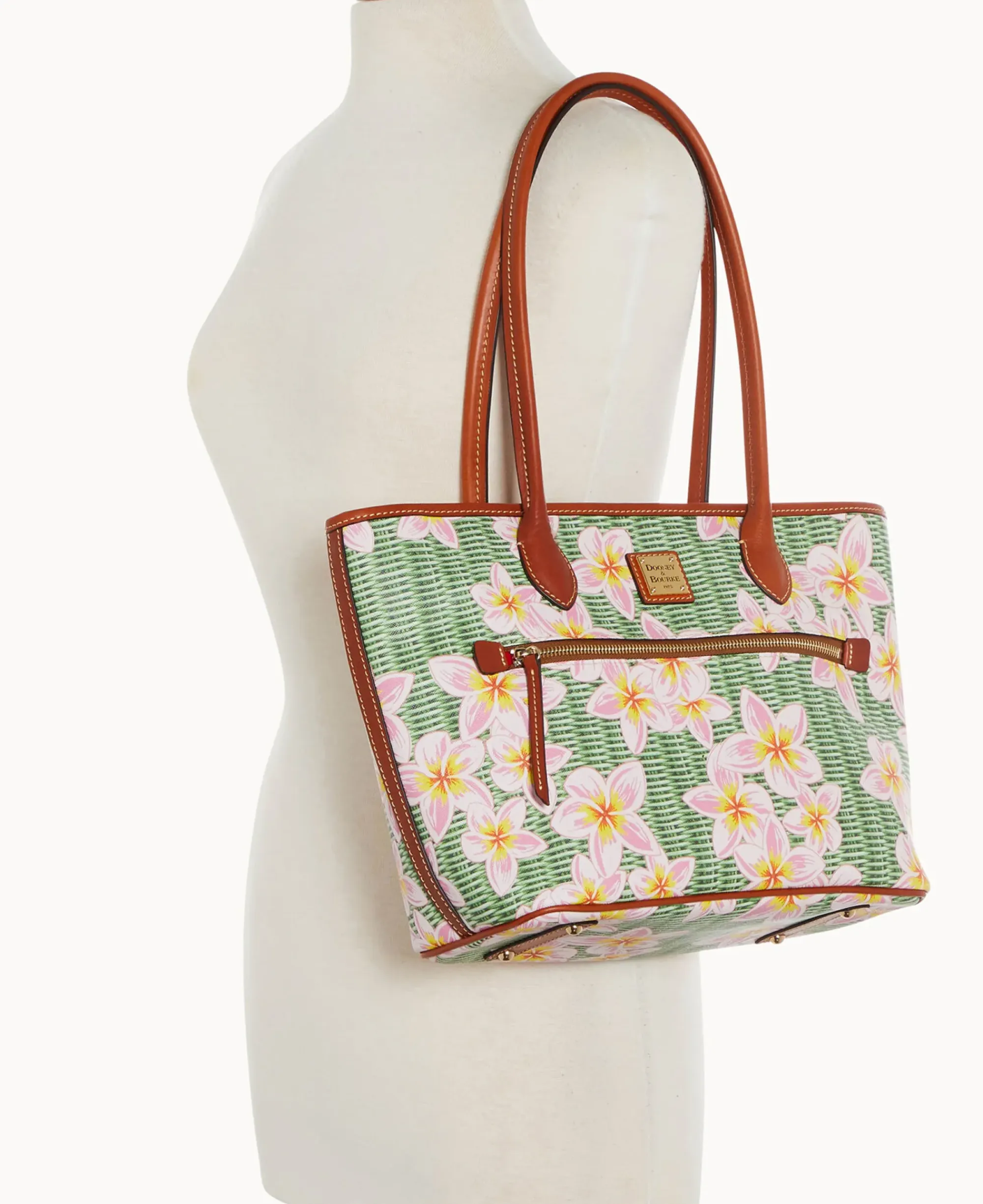 Dooney & Bourke The Plumeria Collection|Spring Style<Plumeria Tote Pink Green