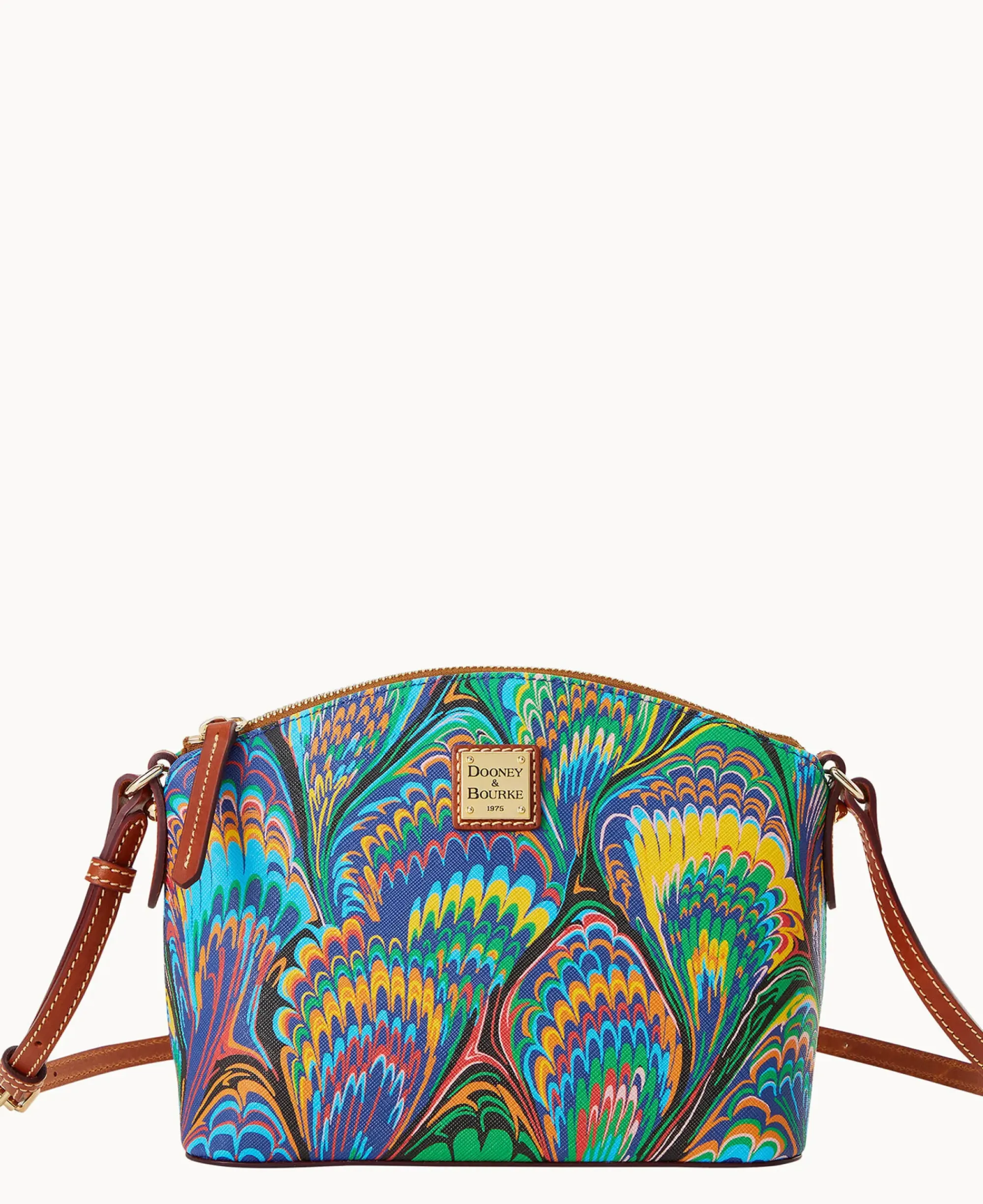 Dooney & Bourke Printed Fabric|Mini Bags<Plumes Suki Crossbody Blue