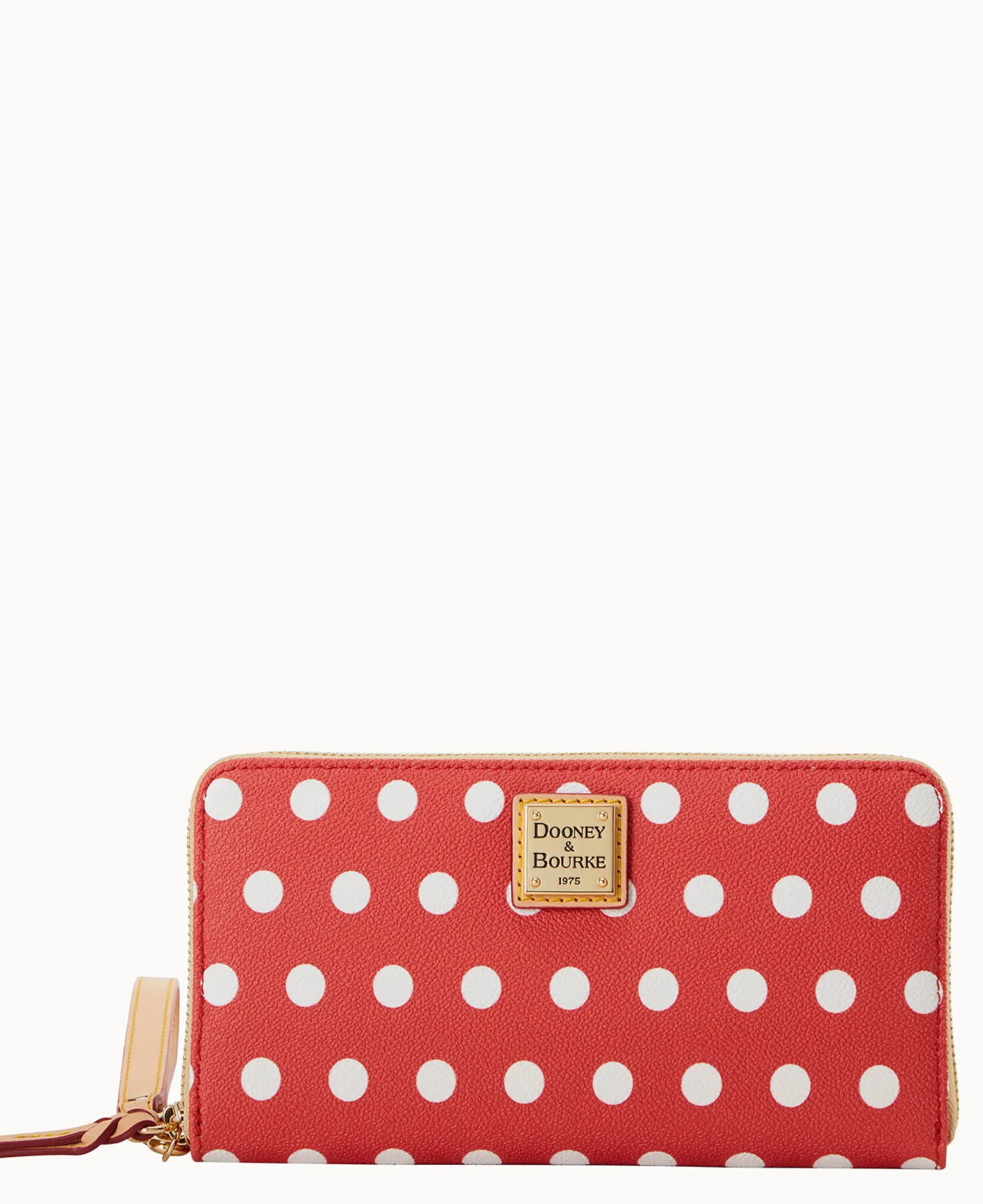 Dooney & Bourke The Polka Dot Collection|Grab and Go<Polka Dot Large Zip Around Wallet Red