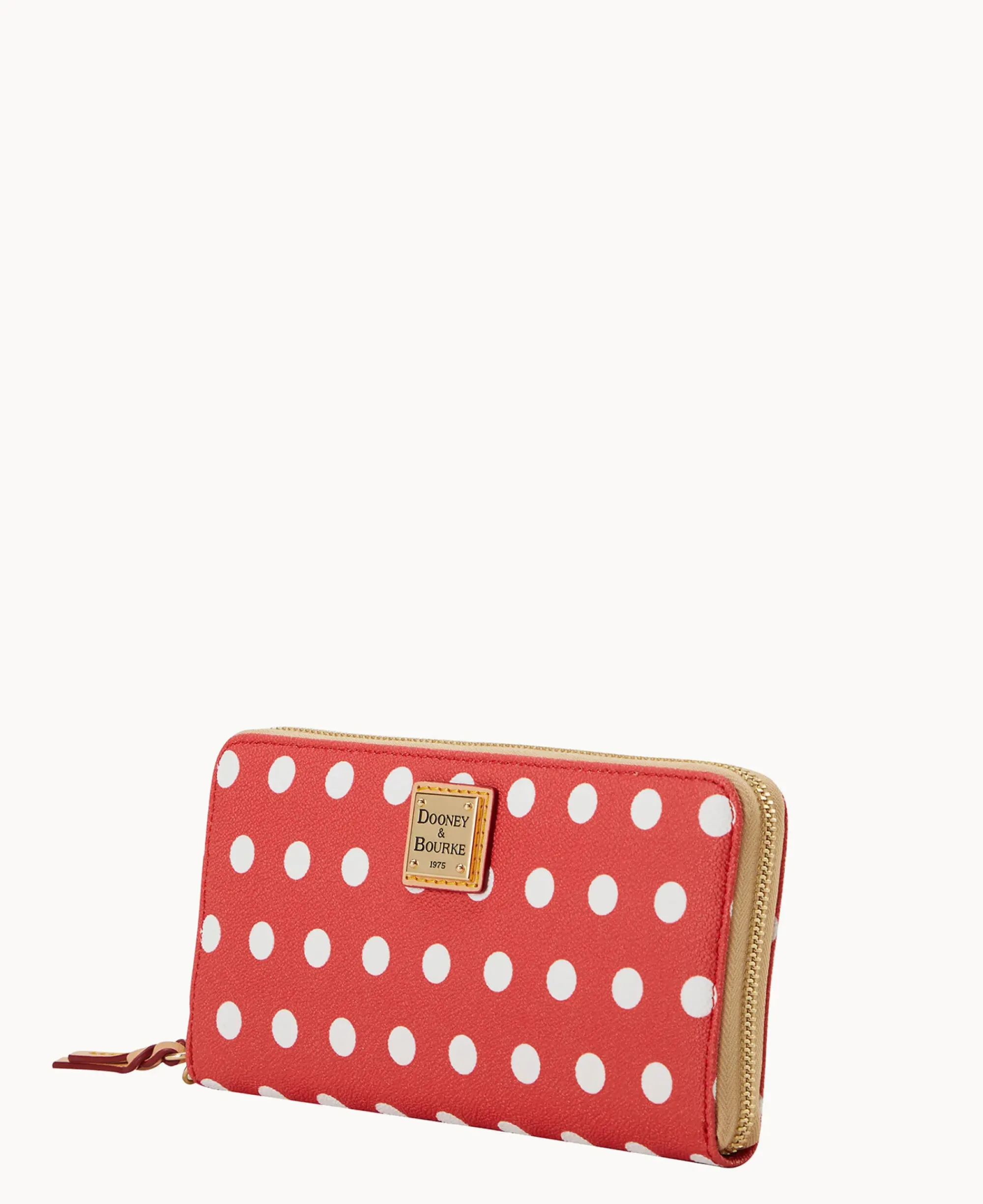 Dooney & Bourke The Polka Dot Collection|Grab and Go<Polka Dot Large Zip Around Wallet Red