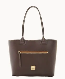 Dooney & Bourke Picnic in the Park|Smooth Leather<Quincey Beacon Tote Brown Tmoro