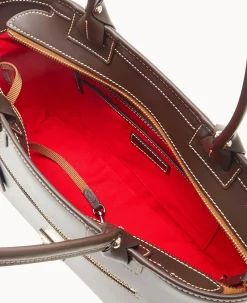 Dooney & Bourke Picnic in the Park|Smooth Leather<Quincey Beacon Tote Brown Tmoro