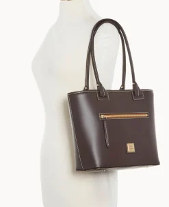 Dooney & Bourke Picnic in the Park|Smooth Leather<Quincey Beacon Tote Brown Tmoro