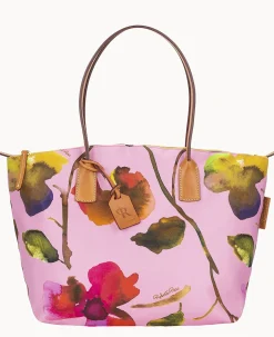 Dooney & Bourke Ready For the Getaway|Printed Fabric<Roberta Pieri Flower Classic Large Robertina Tote Light Pink