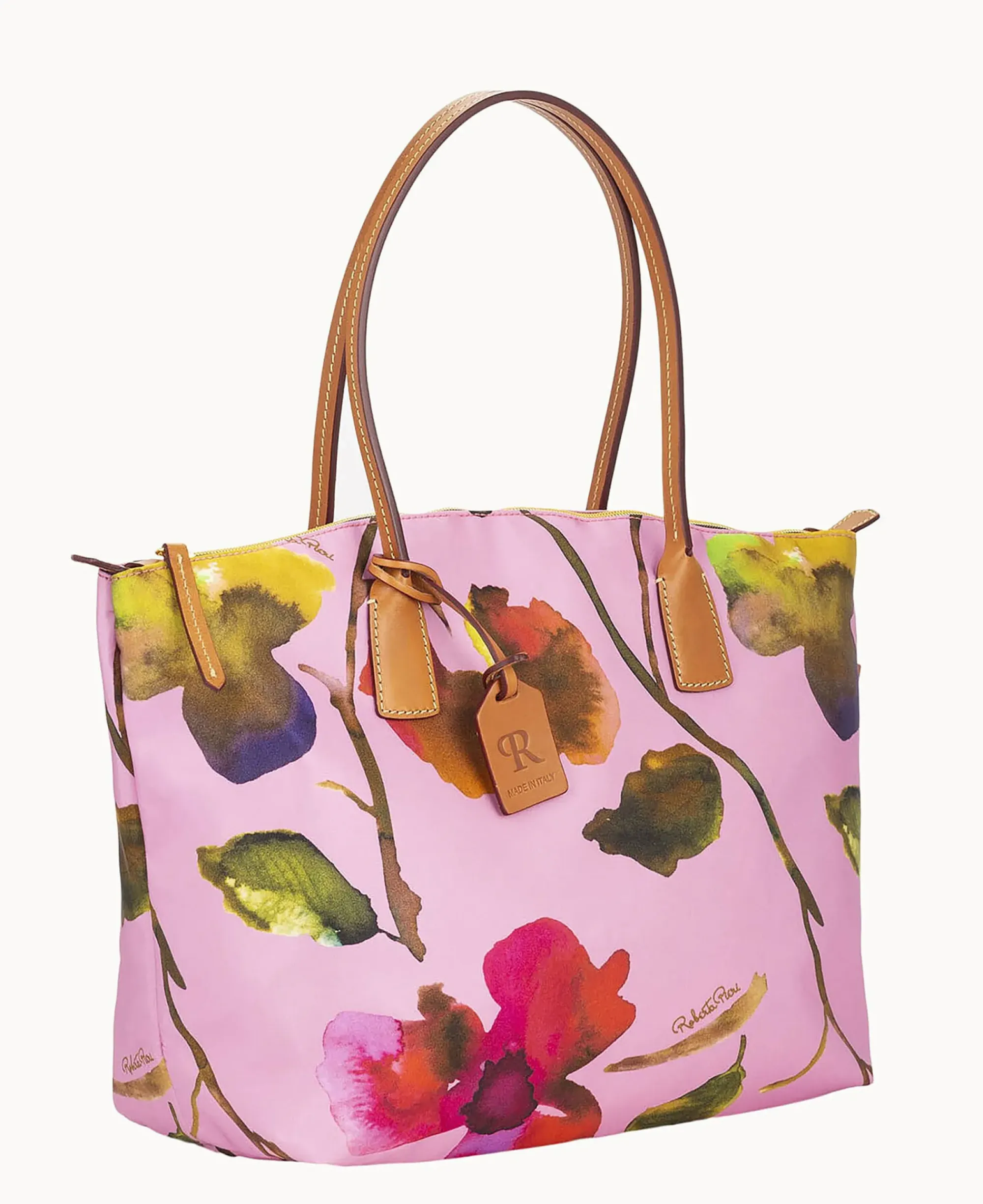 Dooney & Bourke Ready For the Getaway|Printed Fabric<Roberta Pieri Flower Classic Large Robertina Tote Light Pink