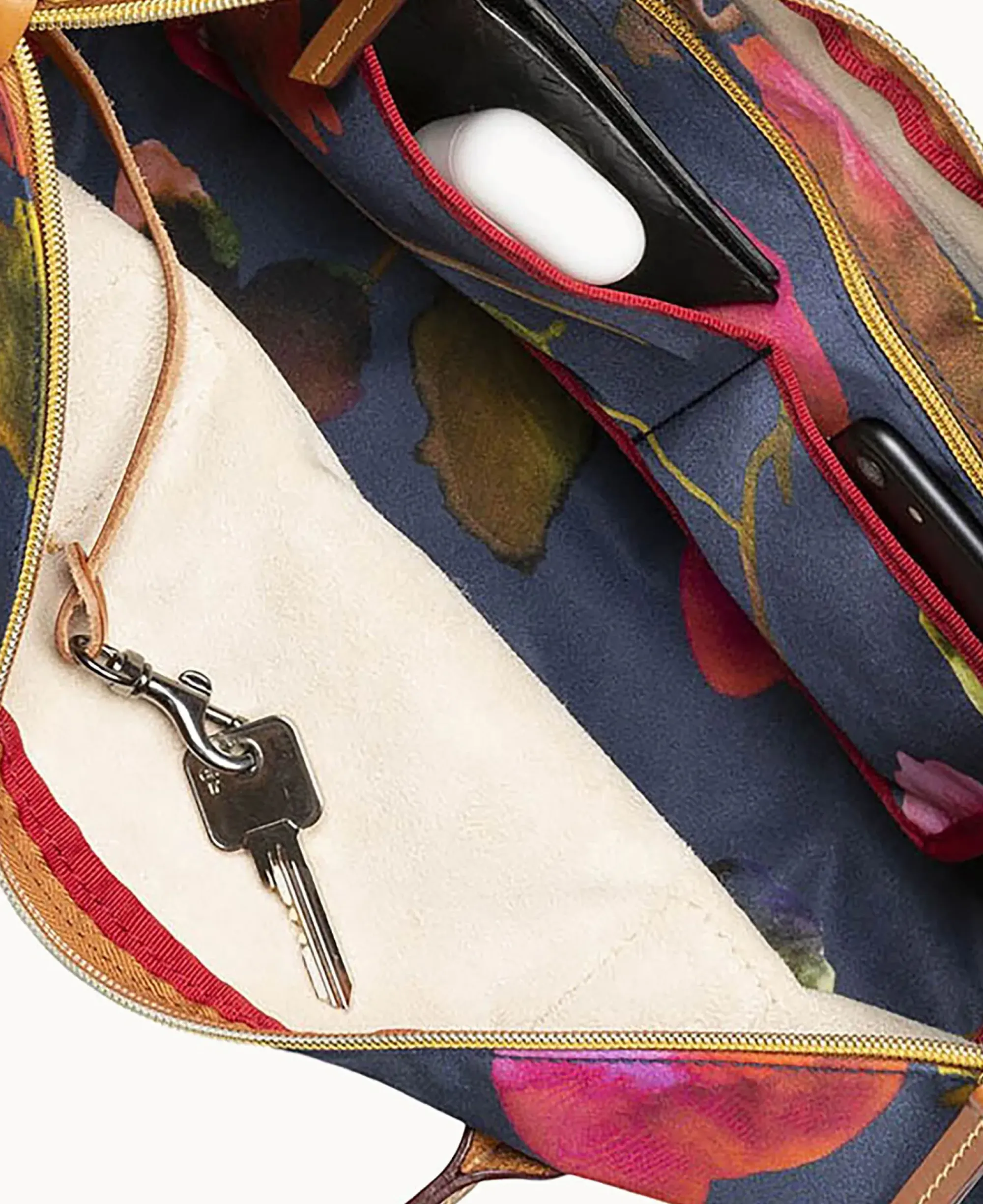 Dooney & Bourke Ready For the Getaway|Printed Fabric<Roberta Pieri Flower Classic Large Robertina Tote Navy