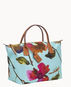 Dooney & Bourke Ready For the Getaway|Printed Fabric<Roberta Pieri Flower Classic Small Robertina Tote Light Blue