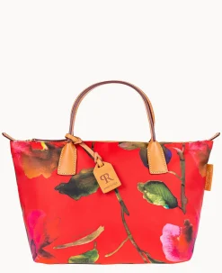 Dooney & Bourke Ready For the Getaway|Printed Fabric<Roberta Pieri Flower Classic Small Robertina Tote Red