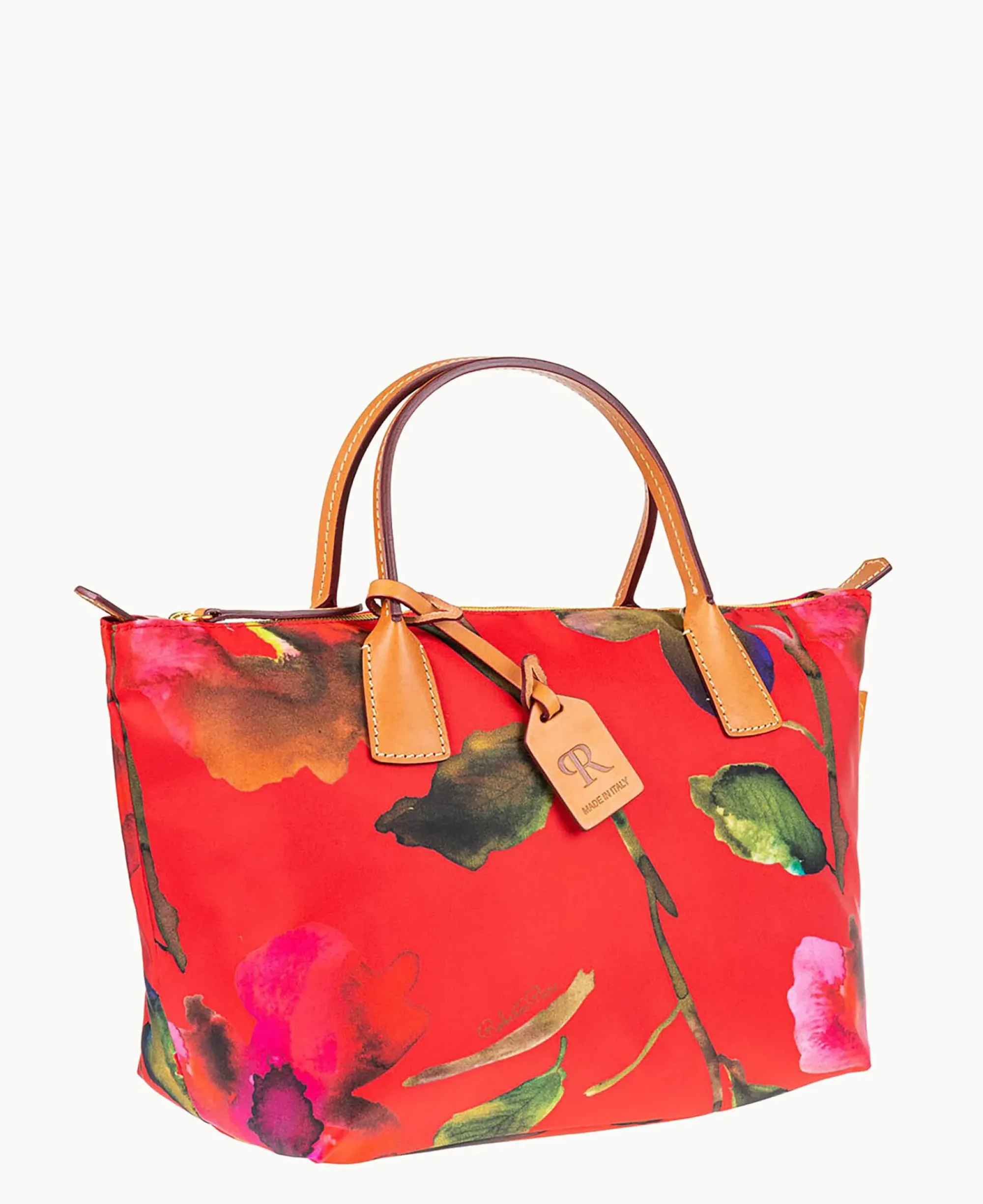 Dooney & Bourke Ready For the Getaway|Printed Fabric<Roberta Pieri Flower Classic Small Robertina Tote Red