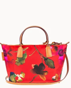 Dooney & Bourke Ready For the Getaway|Printed Fabric<Roberta Pieri Flower Classic Small Robertina Tote Red
