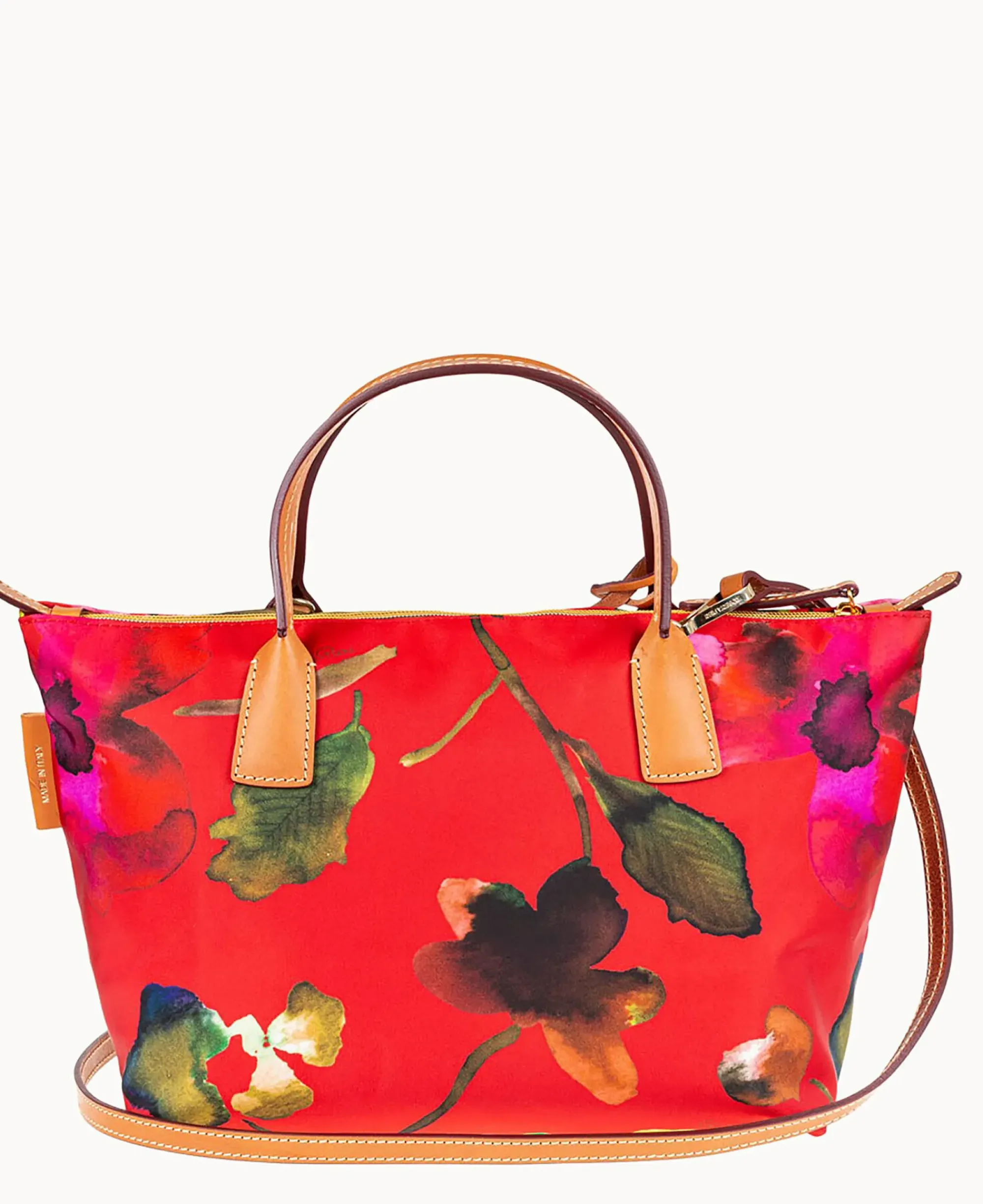 Dooney & Bourke Ready For the Getaway|Printed Fabric<Roberta Pieri Flower Classic Small Robertina Tote Red