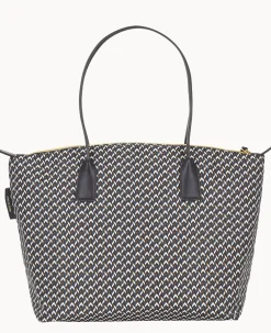 Dooney & Bourke Ready For the Getaway|Printed Fabric<Roberta Pieri Tatami Classic Large Robertina Tote Midnight Blue