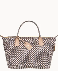 Dooney & Bourke Ready For the Getaway|Printed Fabric<Roberta Pieri Tatami Classic Small Robertina Tote Taupe