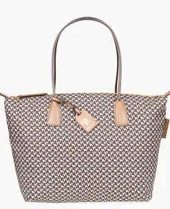 Dooney & Bourke Ready For the Getaway|Printed Fabric<Roberta Pieri Tatami Classic Large Robertina Tote Taupe