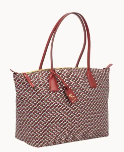 Dooney & Bourke Ready For the Getaway|Printed Fabric<Roberta Pieri Tatami Classic Large Robertina Tote Ruby