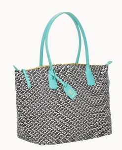 Dooney & Bourke Ready For the Getaway|Printed Fabric<Roberta Pieri Tatami Fun Large Robertina Tote Aqua