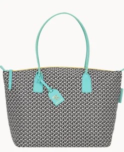 Dooney & Bourke Ready For the Getaway|Printed Fabric<Roberta Pieri Tatami Fun Large Robertina Tote Aqua