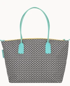 Dooney & Bourke Ready For the Getaway|Printed Fabric<Roberta Pieri Tatami Fun Large Robertina Tote Aqua
