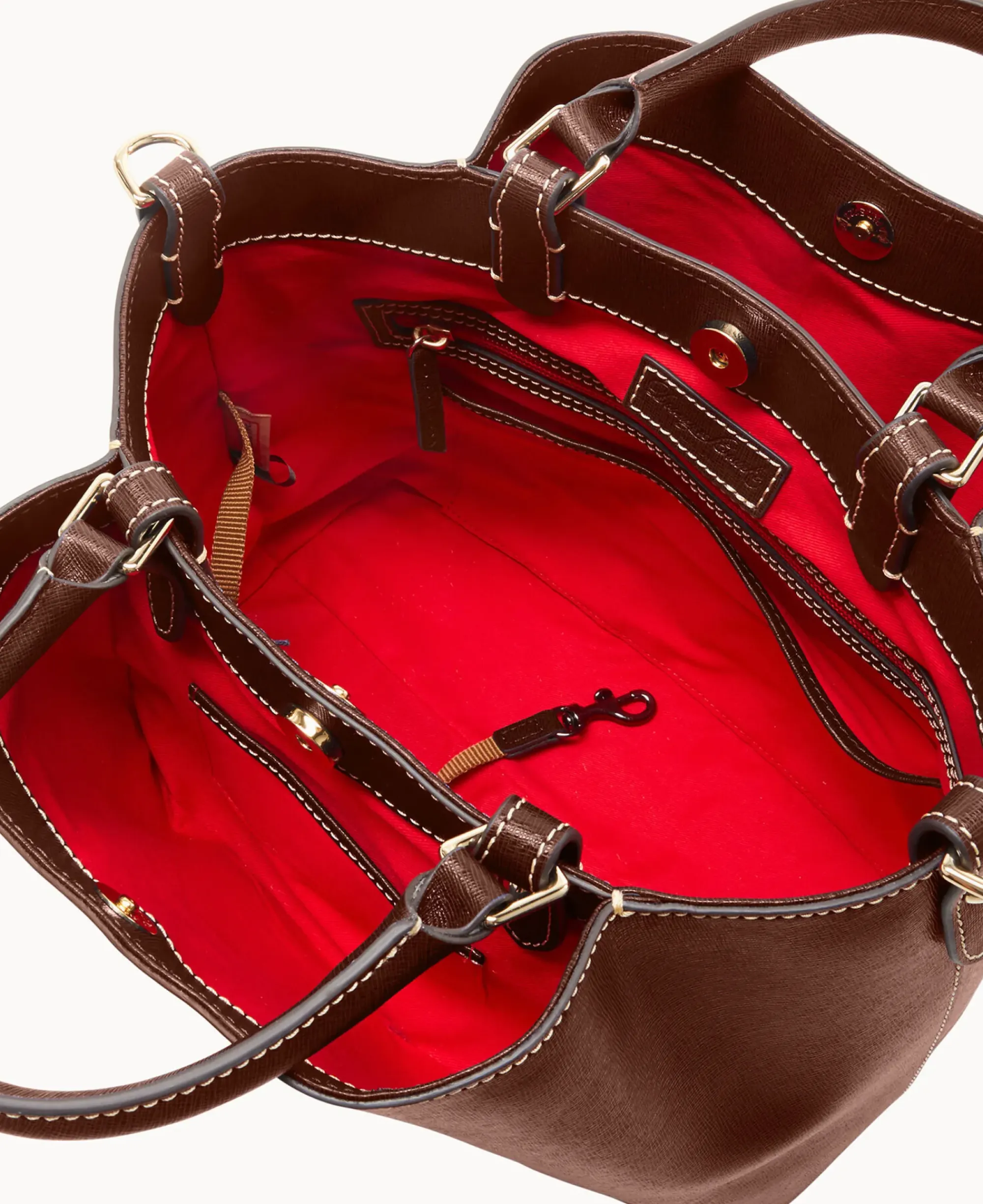 Dooney & Bourke The Saffiano Collection|Textured Leather<Saffiano Barlow Amber