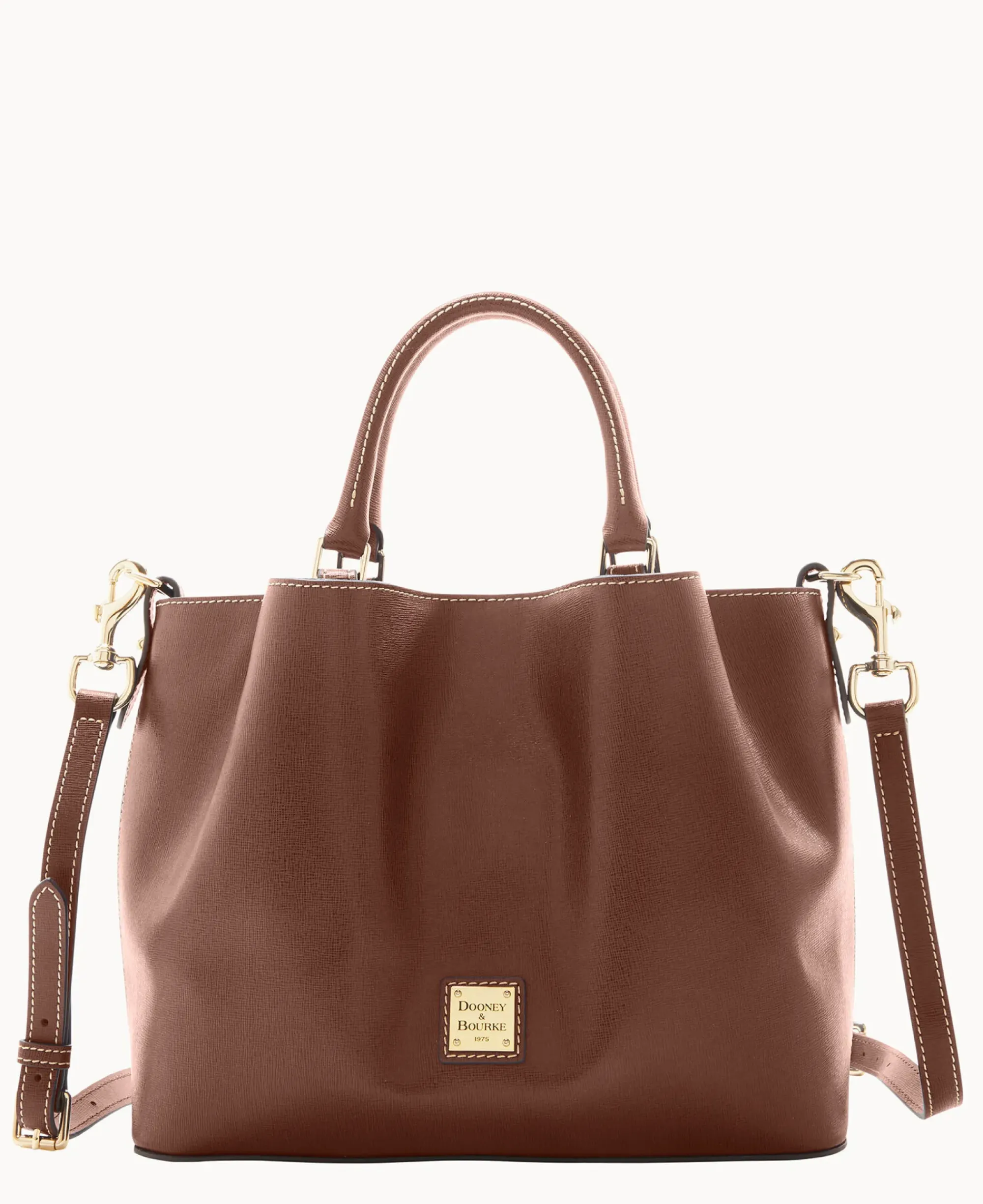 Dooney & Bourke The Saffiano Collection|Textured Leather<Saffiano Barlow Amber