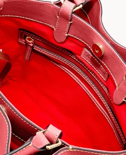 Dooney & Bourke The Saffiano Collection|Ready For the Getaway<Saffiano Brenna Bubble Gum