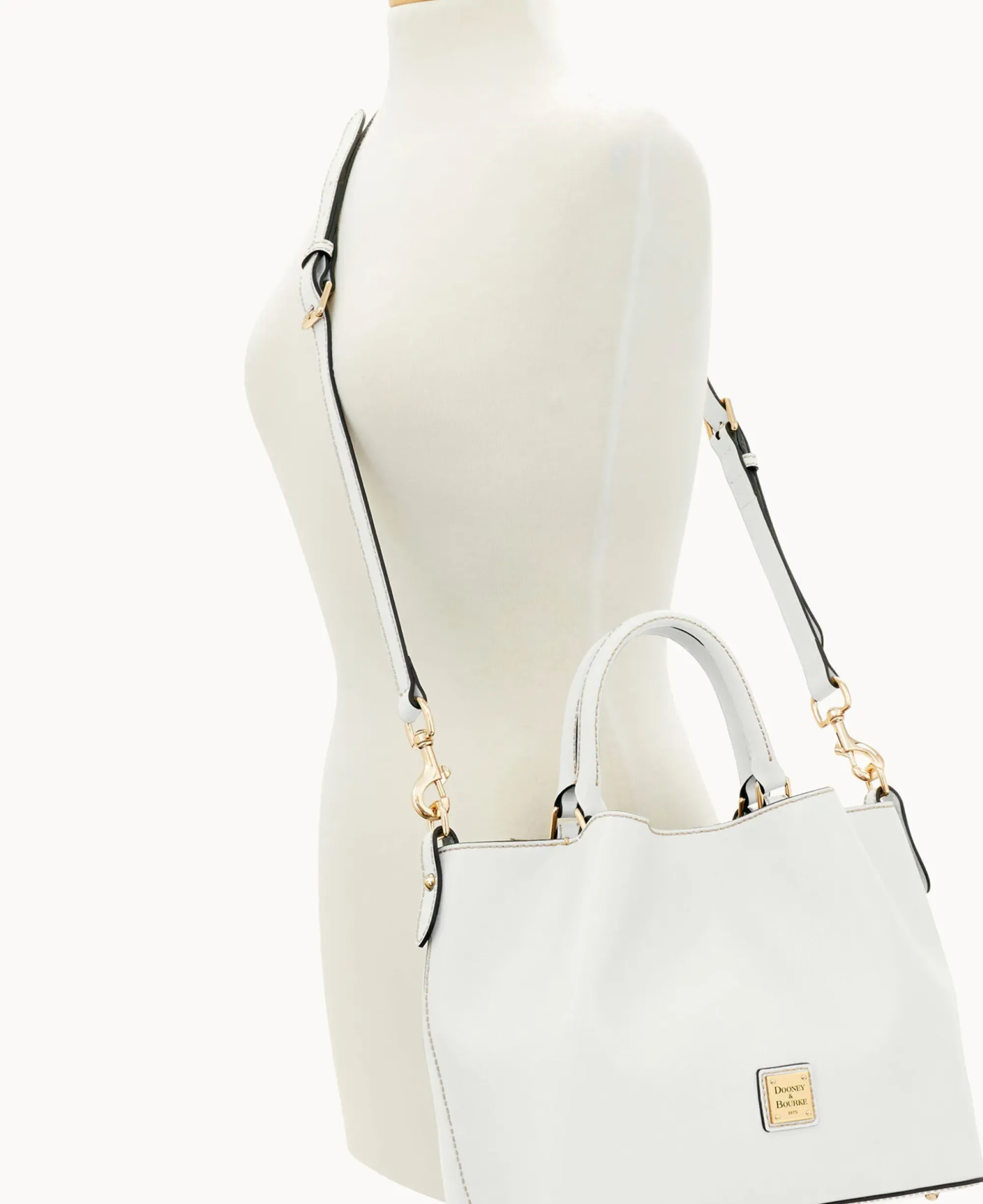 Dooney & Bourke The Saffiano Collection|Ready For the Getaway<Saffiano Brenna Off White