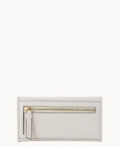 Dooney & Bourke The Saffiano Collection|Grab and Go<Saffiano Continental Clutch Ecru