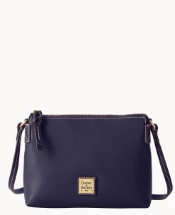 Dooney & Bourke The Saffiano Collection|Textured Leather<Saffiano Crossbody Pouchette Marine
