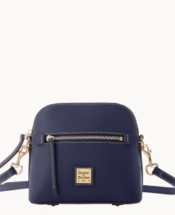 Dooney & Bourke The Saffiano Collection|Textured Leather<Saffiano Domed Crossbody Marine