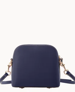 Dooney & Bourke The Saffiano Collection|Textured Leather<Saffiano Domed Crossbody Marine