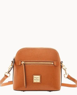 Dooney & Bourke The Saffiano Collection|Textured Leather<Saffiano Domed Crossbody Natural