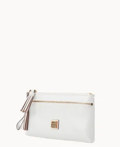 Dooney & Bourke The Saffiano Collection|Grab and Go<Saffiano Double Zip Wristlet Off White