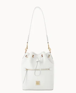 Dooney & Bourke The Saffiano Collection|Ready For the Getaway<Saffiano Drawstring Off White