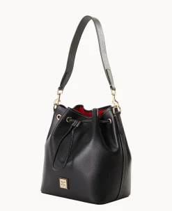 Dooney & Bourke The Saffiano Collection|Textured Leather<Saffiano Drawstring Black