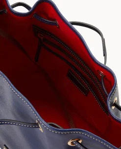 Dooney & Bourke The Saffiano Collection|Textured Leather<Saffiano Drawstring Marine