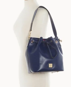 Dooney & Bourke The Saffiano Collection|Textured Leather<Saffiano Drawstring Marine