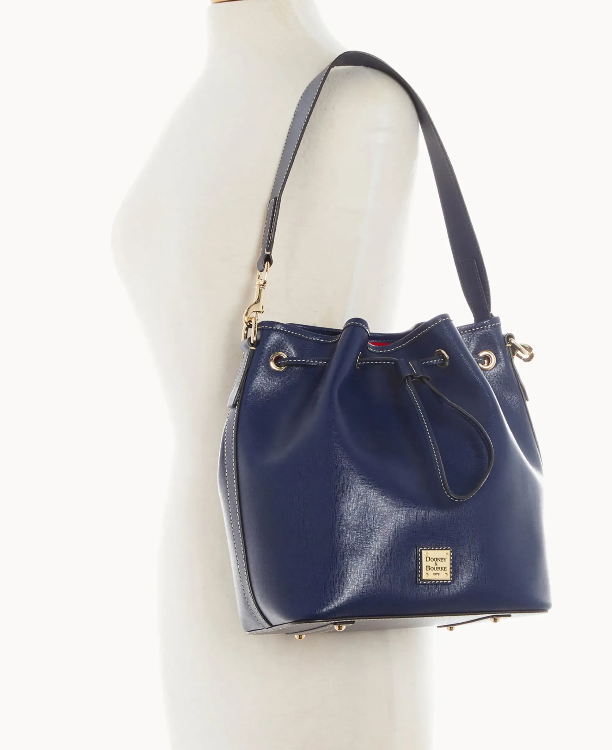 Dooney & Bourke The Saffiano Collection|Textured Leather<Saffiano Drawstring Marine