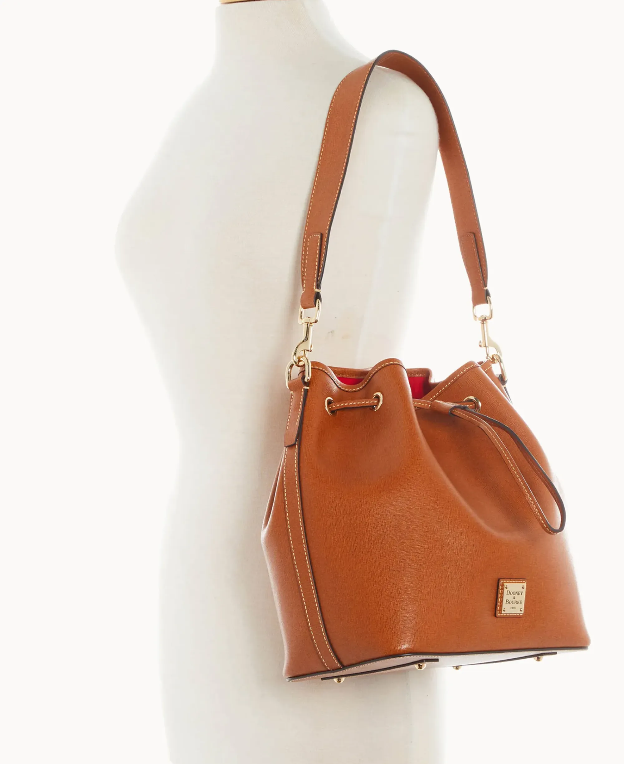 Dooney & Bourke The Saffiano Collection|Textured Leather<Saffiano Drawstring Natural