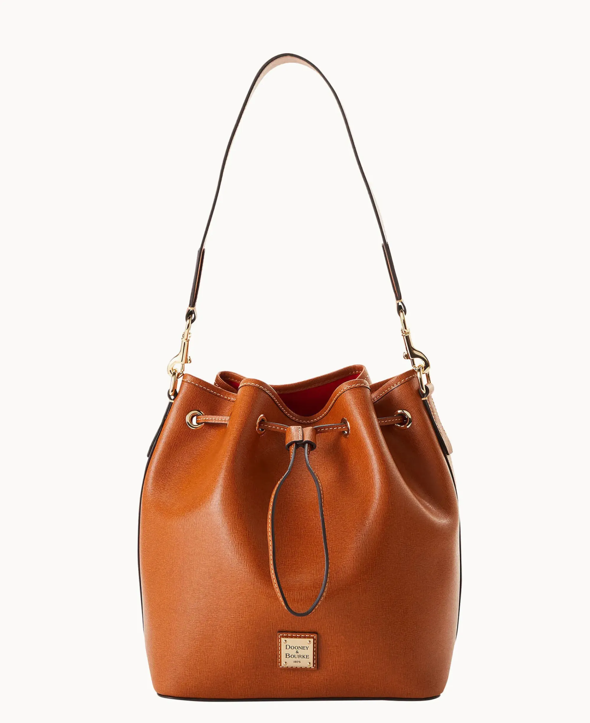 Dooney & Bourke The Saffiano Collection|Textured Leather<Saffiano Drawstring Natural