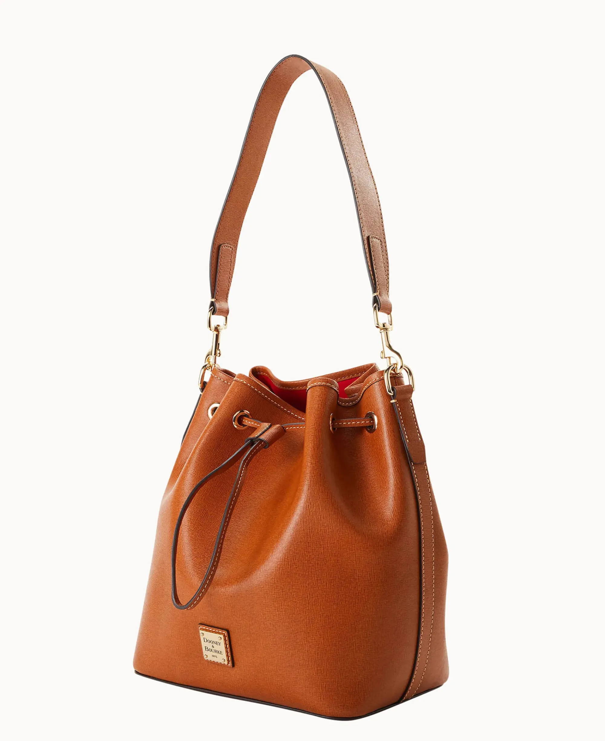 Dooney & Bourke The Saffiano Collection|Textured Leather<Saffiano Drawstring Natural