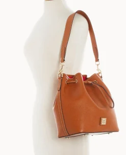 Dooney & Bourke The Saffiano Collection|Textured Leather<Saffiano Drawstring Natural