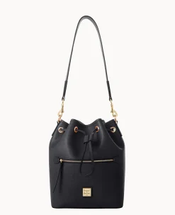 Dooney & Bourke The Saffiano Collection|Ready For the Getaway<Saffiano Drawstring Black
