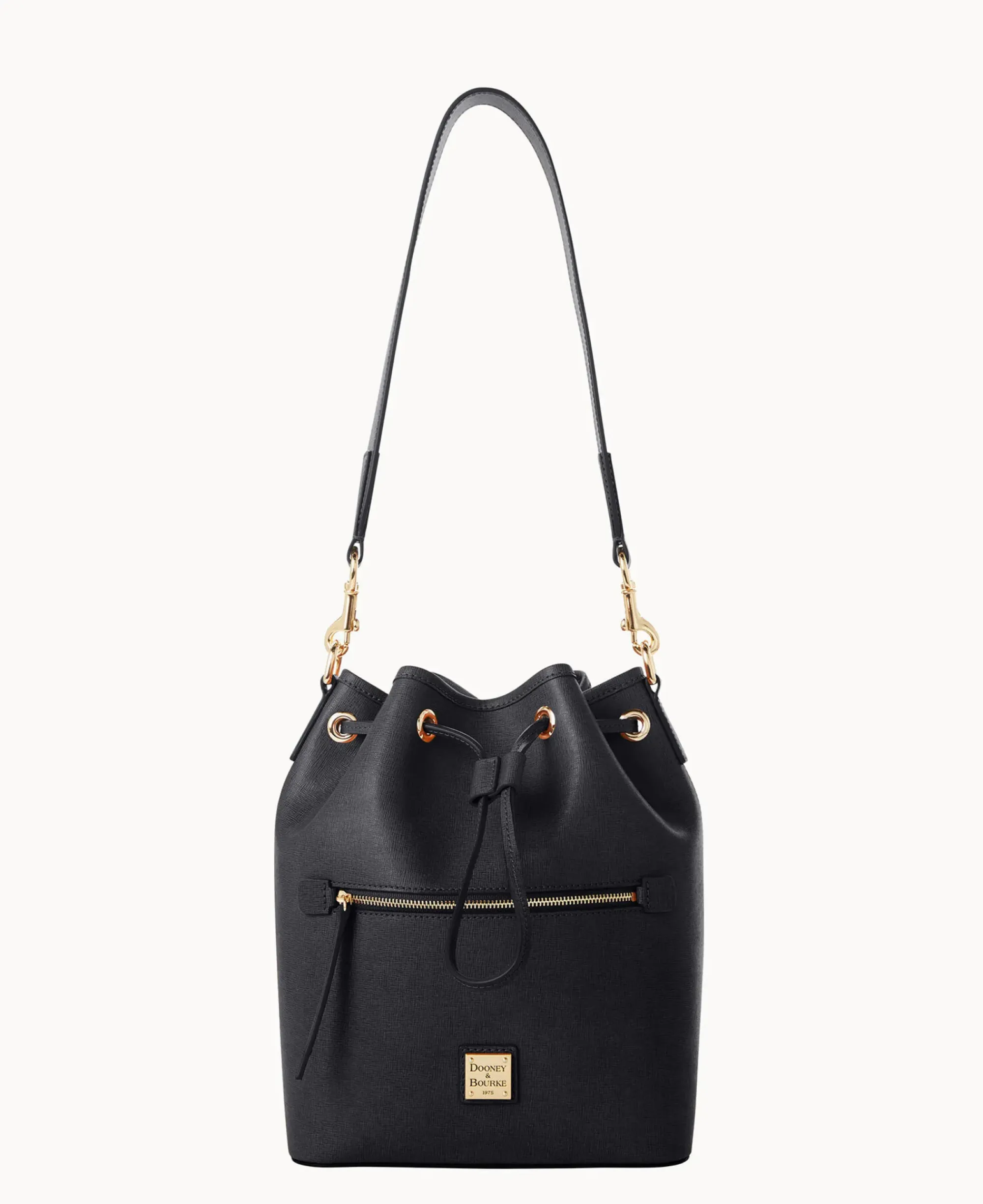 Dooney & Bourke The Saffiano Collection|Ready For the Getaway<Saffiano Drawstring Black