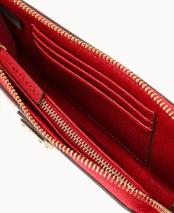 Dooney & Bourke The Saffiano Collection|Grab and Go<Saffiano Folded Zip Wristlet Tomato